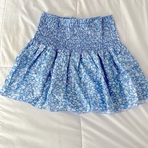 Blue and White Floral Skirt Size Large